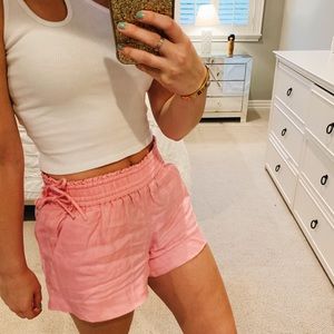 Pink Flowy J. Crew Shorts